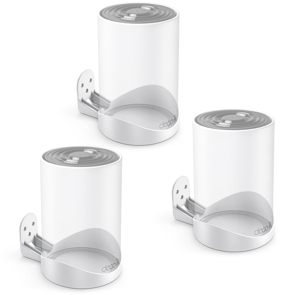 Shang Chiang wall mount for TP-Link Deco XE75 Pro, front view, low-profile integration and space saving.