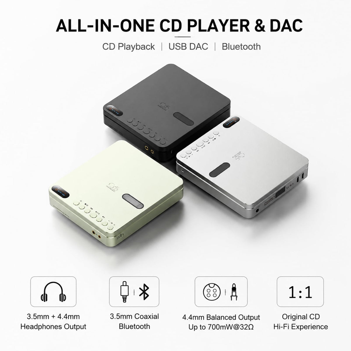 SHANLING EC Play dual headphone outputs for versatile listening
