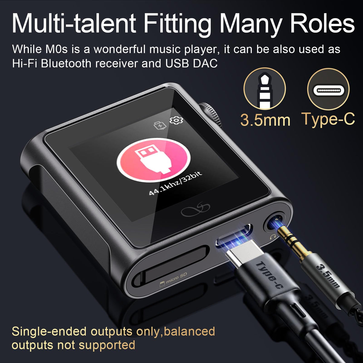 SHANLING M0s portable design makes it ideal for gym and travel