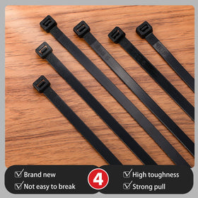 Shappy ties bundling garden hoses showing tidy organization and strength