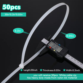 Shappy heavy-duty nylon zip ties for secure cable management.