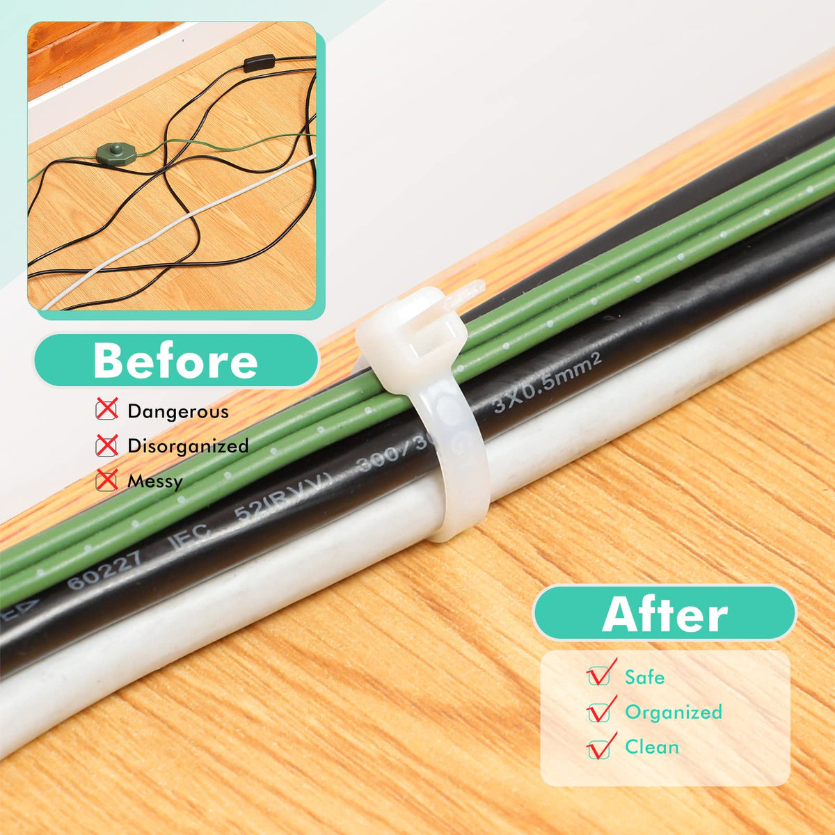 Shappy zip tie securing an awning edge for quick weatherproof fastening