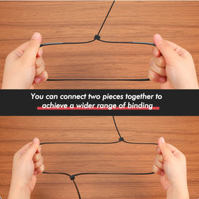 Shappy zip tie beside ruler showing 60 inch length for large jobs