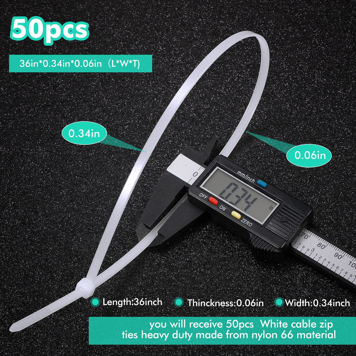 Shappy nylon cable ties with high strength for outdoor projects