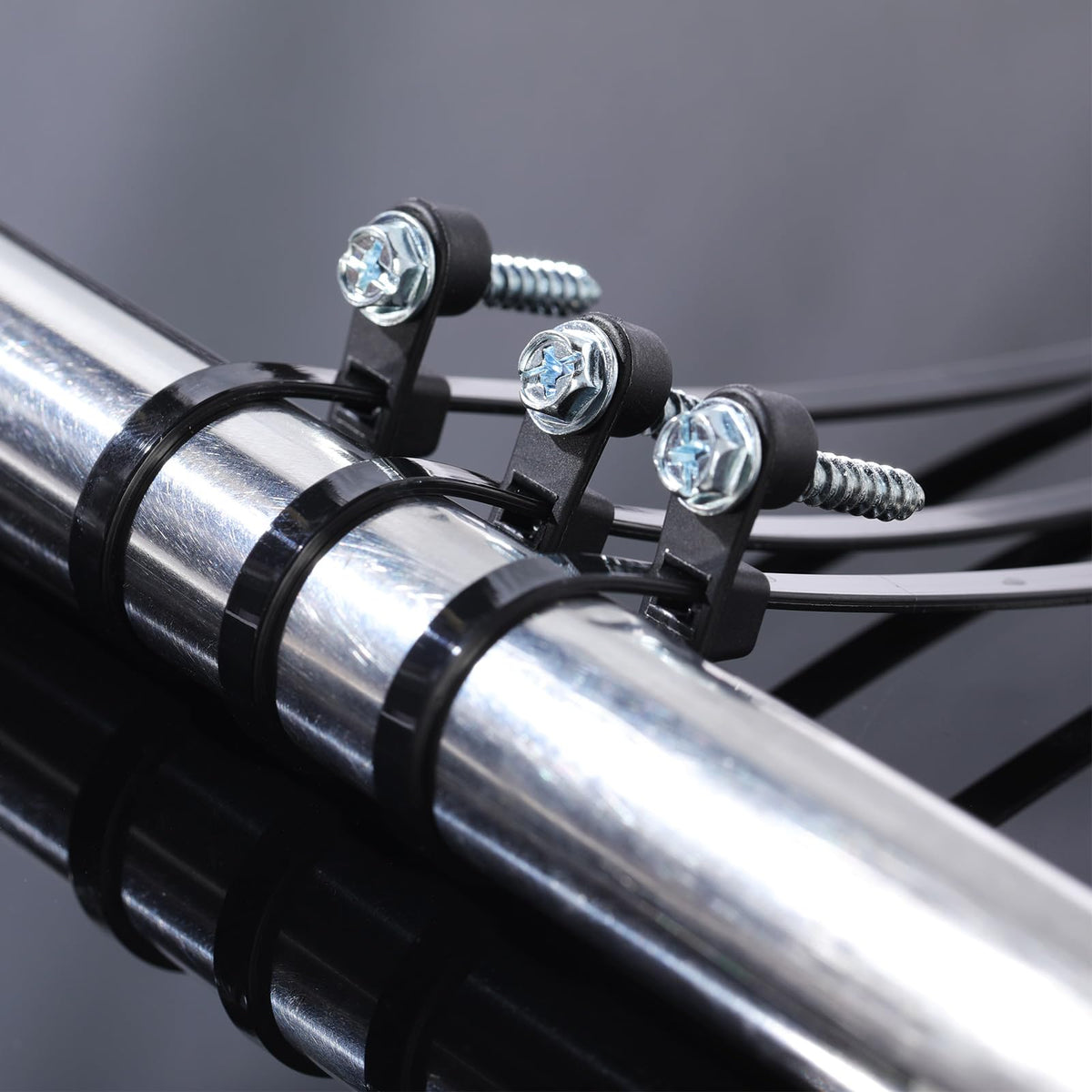 Shappy zip ties with teeth create tight, durable cable bundles