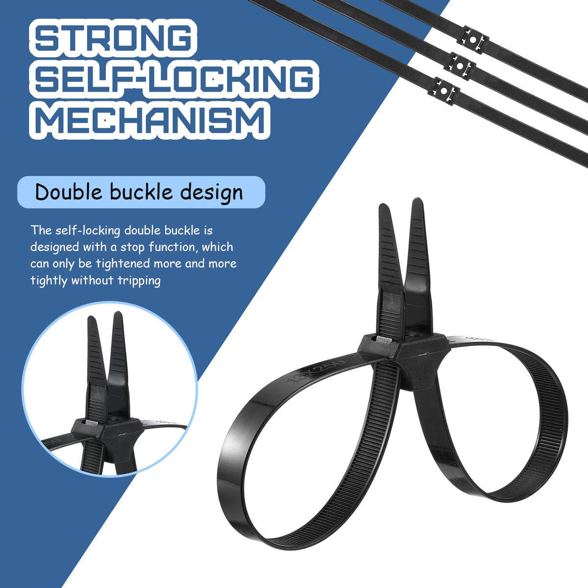 shappy zip tie securing a bicycle component to prevent movement during transport