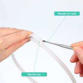Shappy self-locking 30-inch zip ties simplify fast installations.