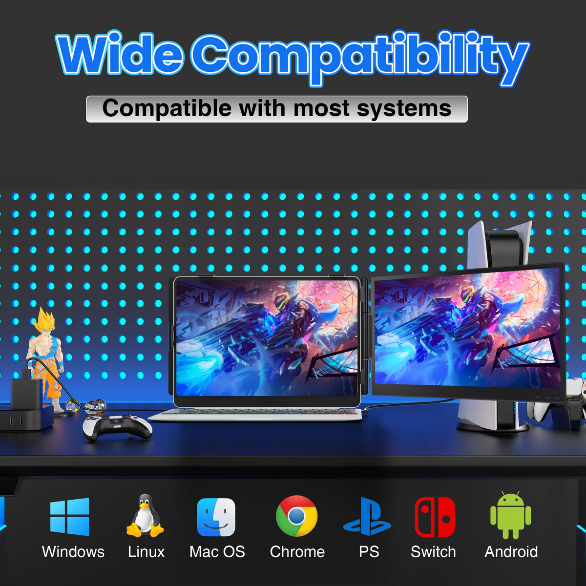 Sharanix portable monitor fits in a backpack for remote work