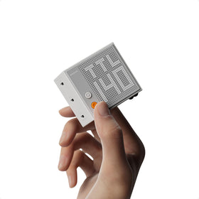 SHARGE Pixel 140W charger with dot-matrix display shows real-time port wattage.