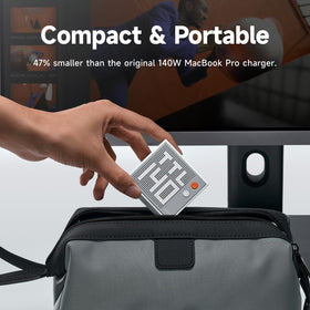 SHARGE Pixel 140W powers MacBook Pro 16-inch to 50% quickly.