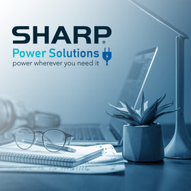 Sharp three-sided power strip layout maximizes outlet availability.