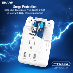 Sharp nightlight with daylight sensor for automatic room illumination.
