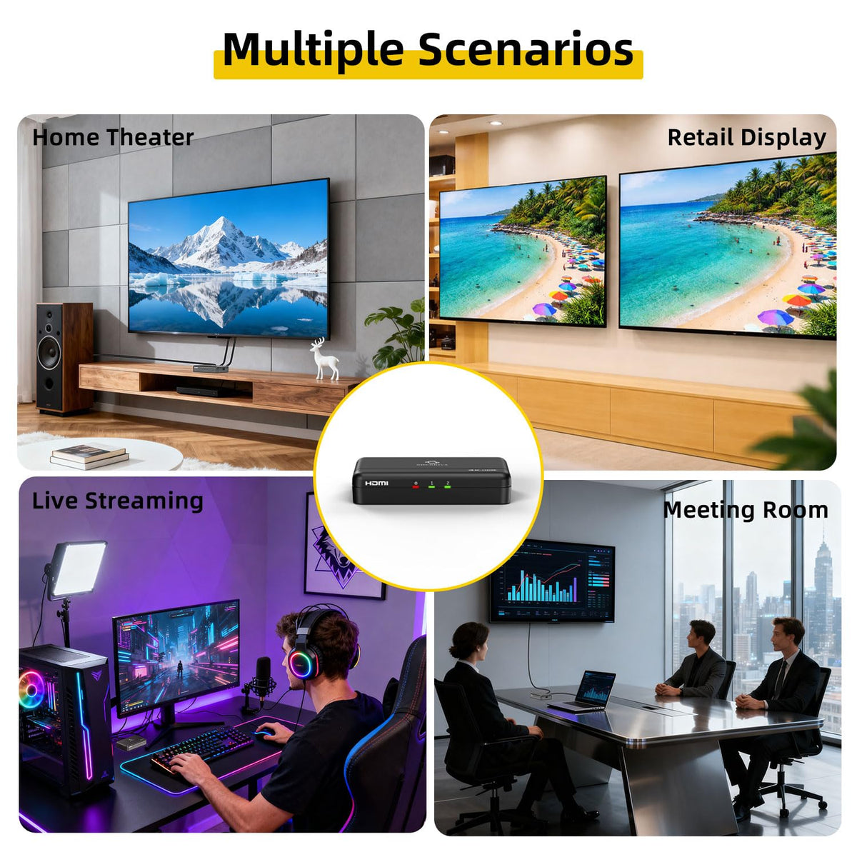 SHERRIVA attached to a gaming console setup showing smooth high-frame-rate support