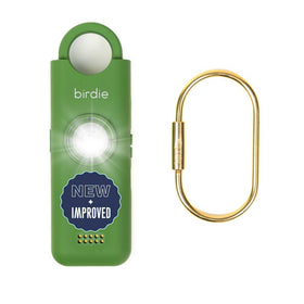 She’s Birdie front packaging showing compact safety alarm and benefits