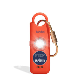 She’s Birdie front view coral orange showing compact rescue-ready design and visibility