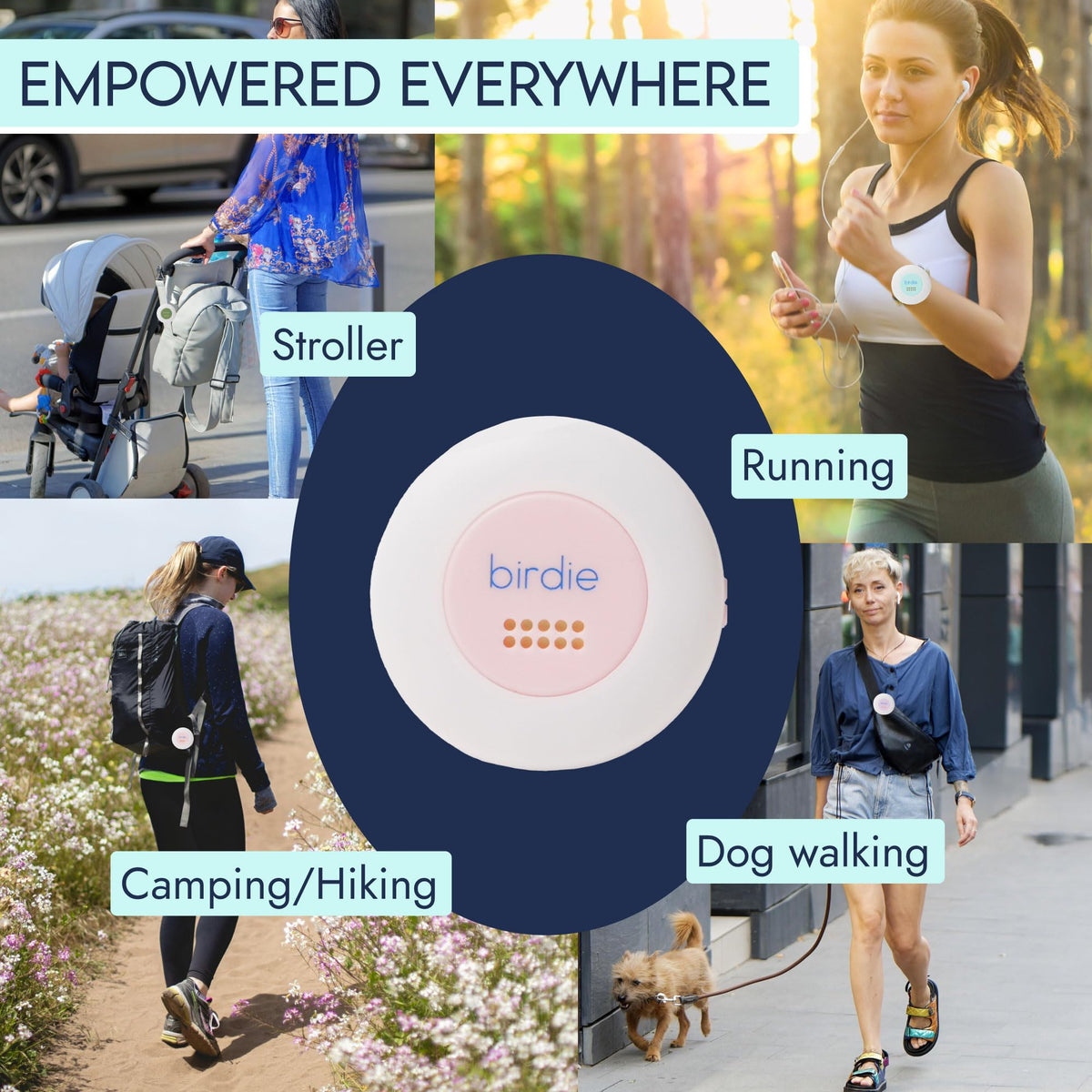 She's Birdie next to keys illustrating portable size and everyday carry convenience