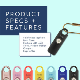 She’s Birdie charcoal attached to keys demonstrating everyday portability benefit