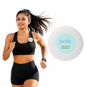 She's Birdie front view showing aqua disc packaging and clear contents for confidence