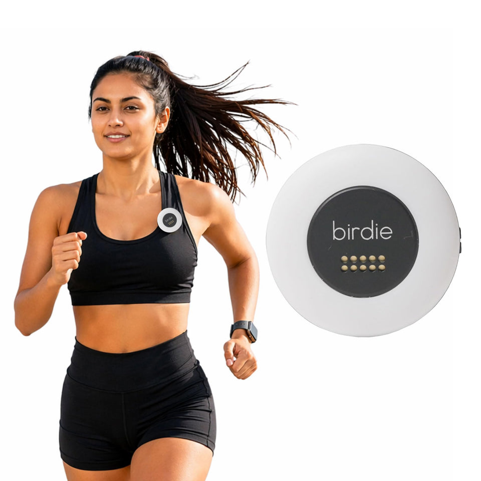 She's Birdie front device and box showing compact safety alarm benefit