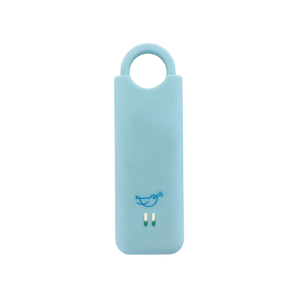 She’s Birdie next to keys showing scale and portability benefit