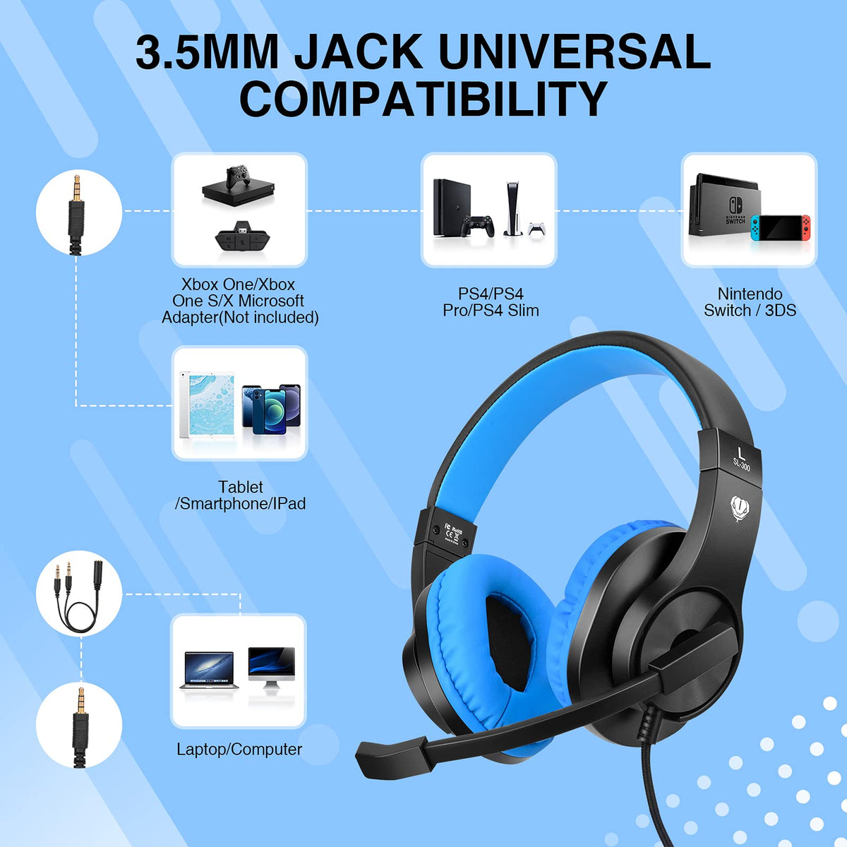 ShinePick on child wearing headset demonstrating fit for school and gaming