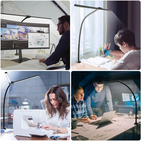 ShineTech dimmable LED desk lamp with multiple brightness levels.