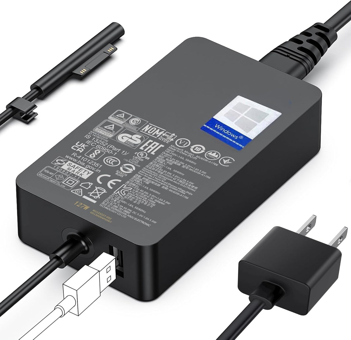Shineten front view showing compact charger and magnetic plug, reliable fast charging