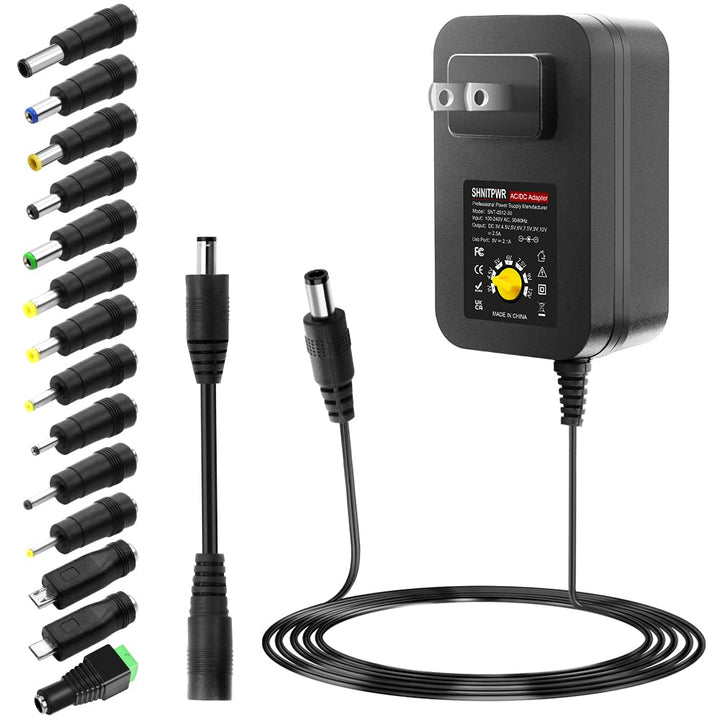SHNITPWR front view of adapter showing compact design and connectors, reliable power