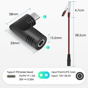 SHNITPWR polarity reversal cord prevents miswiring.