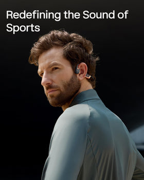 SHOKZ dual drivers deliver 3D audio with 12-hour battery for workouts.