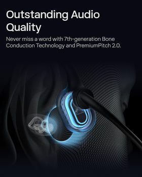 SHOKZ OpenComm2 integrated controls for volume, mute, and playback.