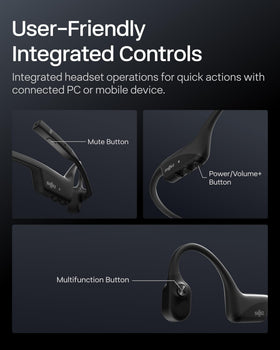 SHOKZ OpenComm2 UC up to 16 hours of talk time per charge