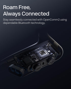 SHOKZ OpenComm2 USB-C charging with long-lasting battery.