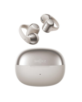 SHOKZ OpenDots One clip-on earbuds offering secure all-day comfort.