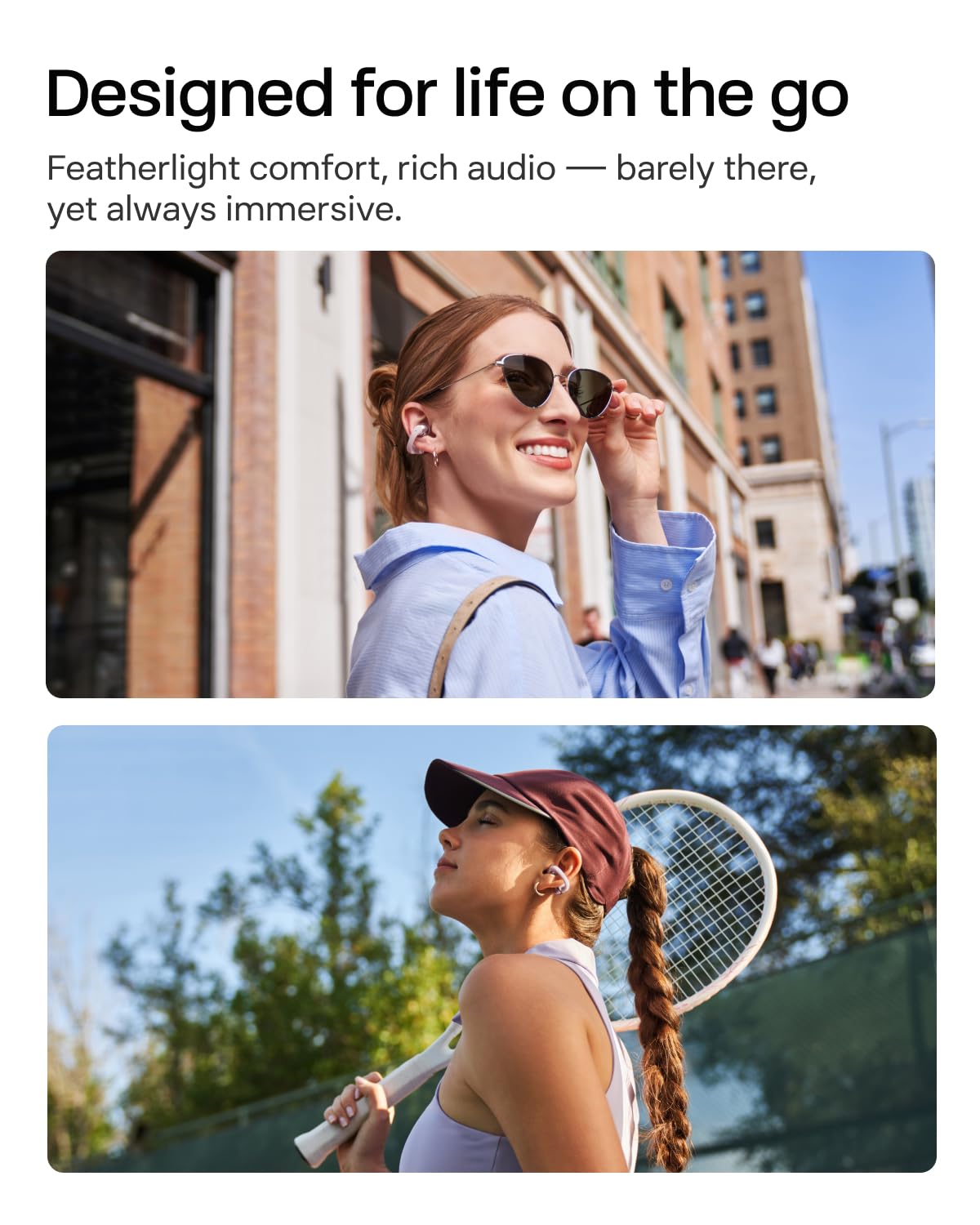 Shokz OpenDots One IP54 water resistance for workouts and rain.