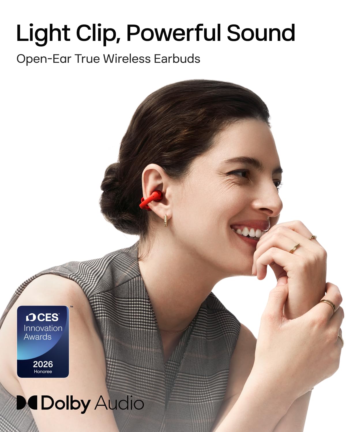 SHOKZ OpenDots ONE open-ear design keeps you aware while listening
