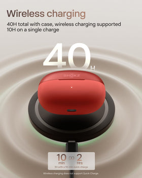SHOKZ OpenDots ONE 10-minute fast charge adds two hours of playback