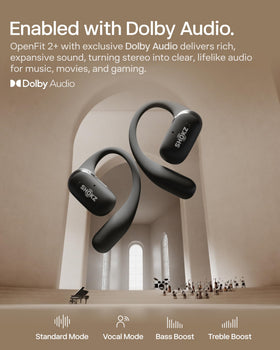 SHOKZ OpenFit 2+ DirectPitch 2.0 image focusing sound to ears while staying aware