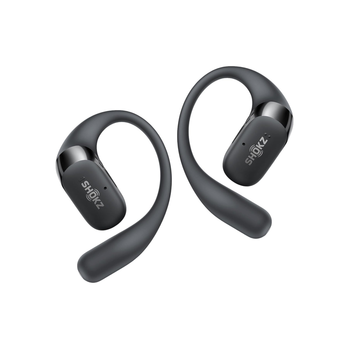 Closeup of the SHOKZ OpenFit 2+ earhook showing secure comfort.