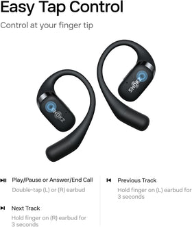 SHOKZ OpenFit offers up to 28 hours of playtime with the charging case.