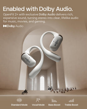 SHOKZ OpenFit 2+ Dolby Audio feature for clearer playback