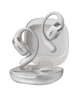 SHOKZ OpenFit 2+ earbuds showing lightweight comfort for long wear