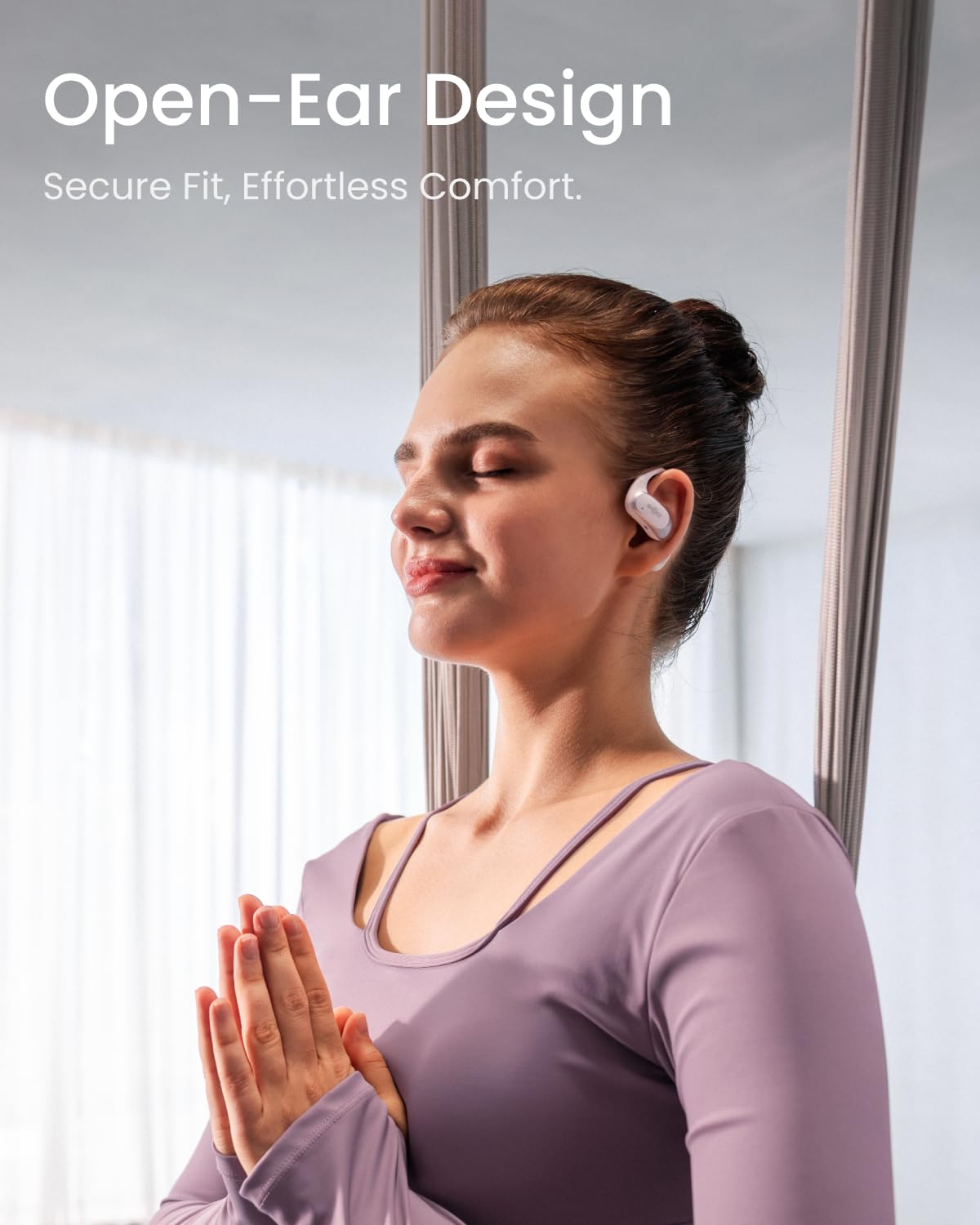 SHOKZ OpenFit Air adaptable earhook securely fits for daily wear