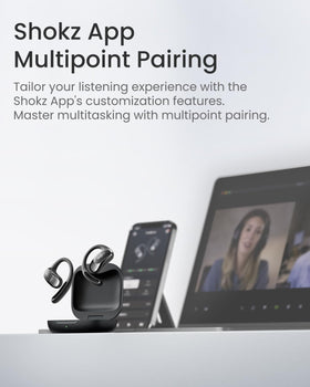 Shokz OpenFit Air charging case extends total listening time up to 28 hours.