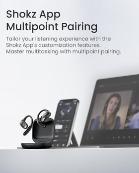 SHOKZ OpenFit Air features a four-mic array for clearer calls.