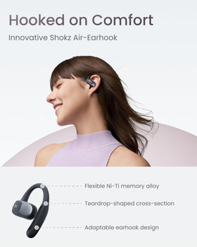 Shokz OpenFit Air four-microphone system improves call clarity.