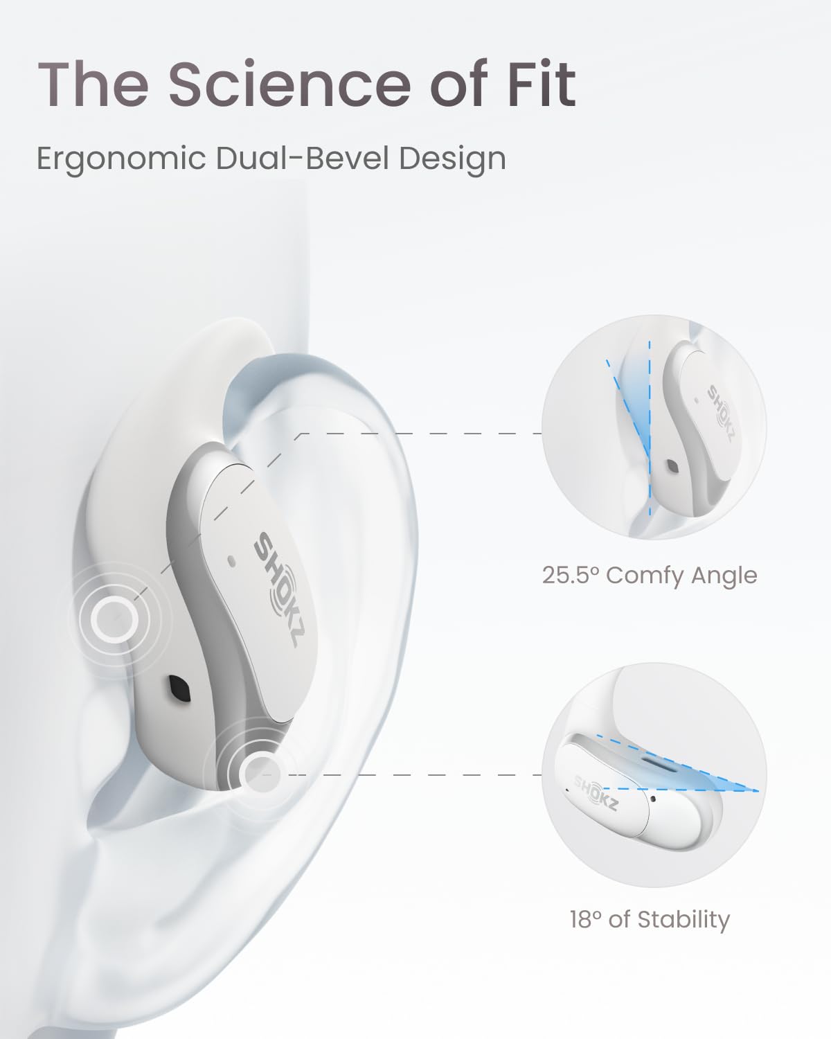 SHOKZ OpenFit Air four microphones for clear calls in noisy environments