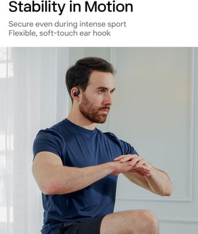 SHOKZ OpenFit secure fit with flexible ear hooks for active movement.