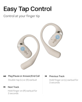 SHOKZ OpenFit USB-C charging cable included for quick power-ups.