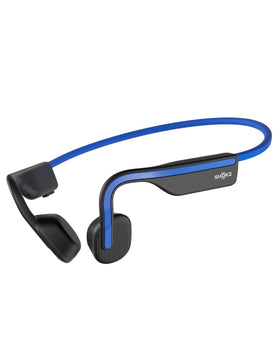 SHOKZ OpenMove headphones worn during a workout highlighting open-ear comfort.